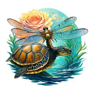celtic, viking, feminine, dragonflies, sea turtles, love of ocean, tattoo design idea