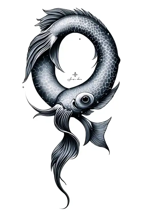 pisces and libra constellation tattoo design idea