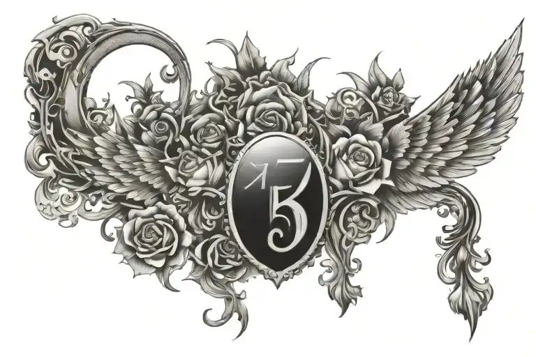 Birth Date 25 Dec 1997 engraved tattoo design idea