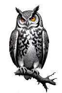 owl and army tattoo design idea