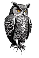 owl and army tattoo design idea