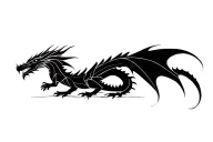 dragon cubism style tattoo design idea