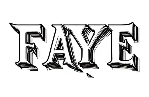 "FAYE" tattoo design idea