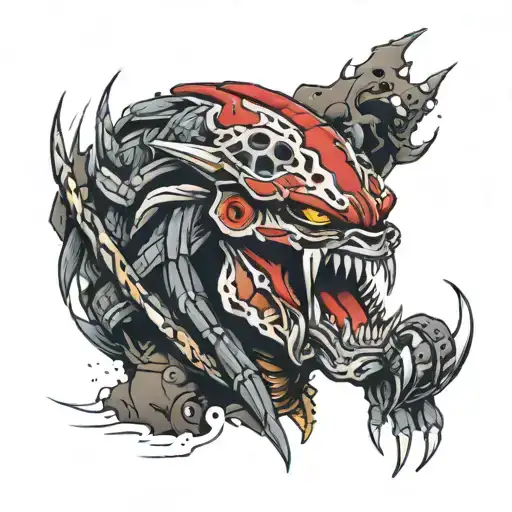 Predator Space tattoo design idea