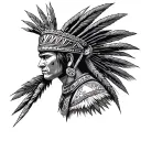 inca warrior tumi peru tattoo design idea