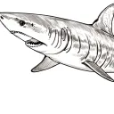 lemon shark swimming tattoo design idea