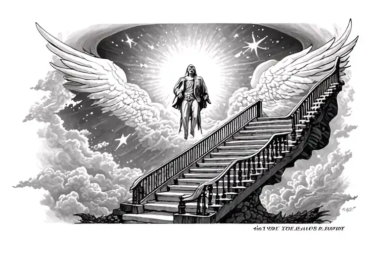 stairway to heaven led zeppelin tattoo design idea