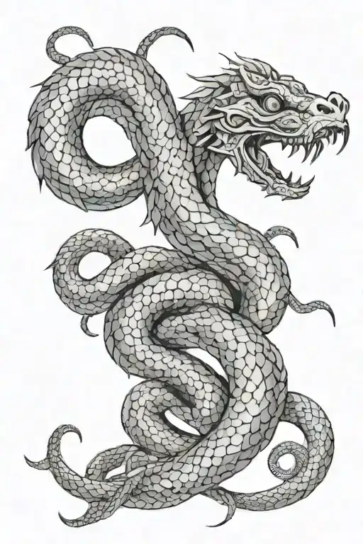 world serpent tattoo design idea
