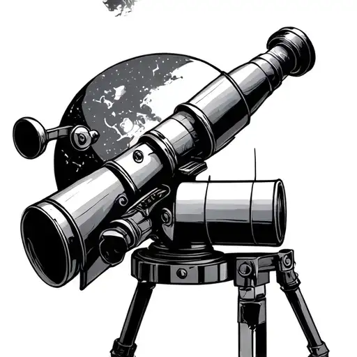telescope tattoo design idea