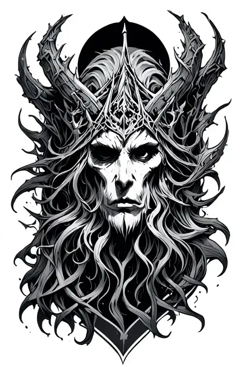 Elden Ring Maliketh tattoo design idea