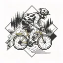  cycling saiking skiing reading thinking honest discreet  tattoo design idea