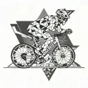  cycling saiking skiing reading thinking honest discreet  tattoo design idea
