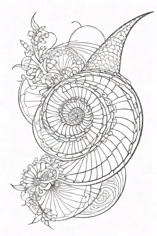 fibonacci sequence tattoo design idea