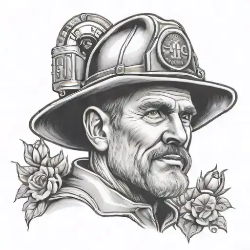 uncle that passed away he was a firefighter and a farmer and his name was Steve Zelsnack jr tattoo design idea