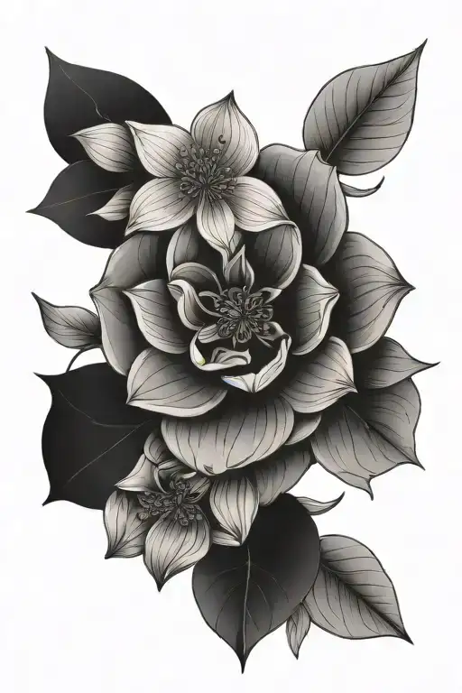 Floral Geometric tattoo tattoo design idea
