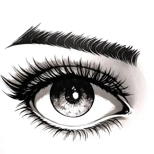 seductive anime eyes tattoo tattoo design idea