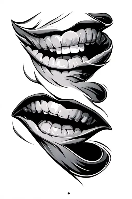 Throat tattoo design idea
