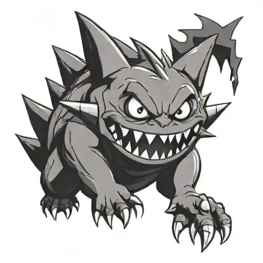 gengar 444 incorporated tattoo design idea