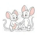 pinky and brain tattoo design idea