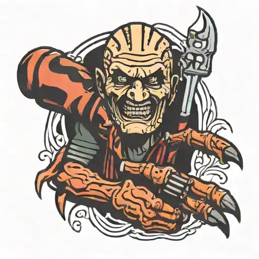 Freddy Kruger glove fore arm tattoo tattoo design idea