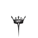 Julius Caesar crown piercing out from beneath the collarbones curving towards the sternum tattoo design idea