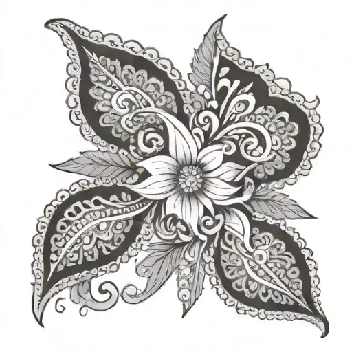 paisley daughter tattoo design idea