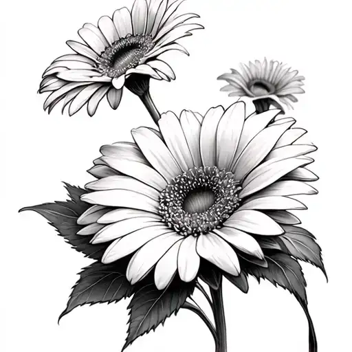 Gerbera tattoo design idea
