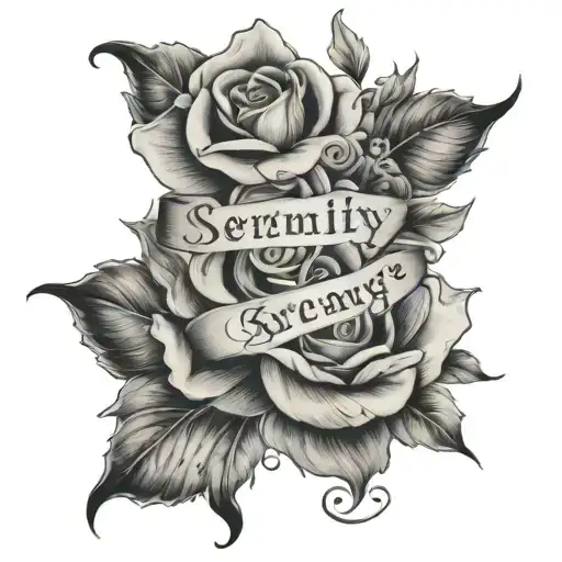 serenity prayer  tattoo design idea