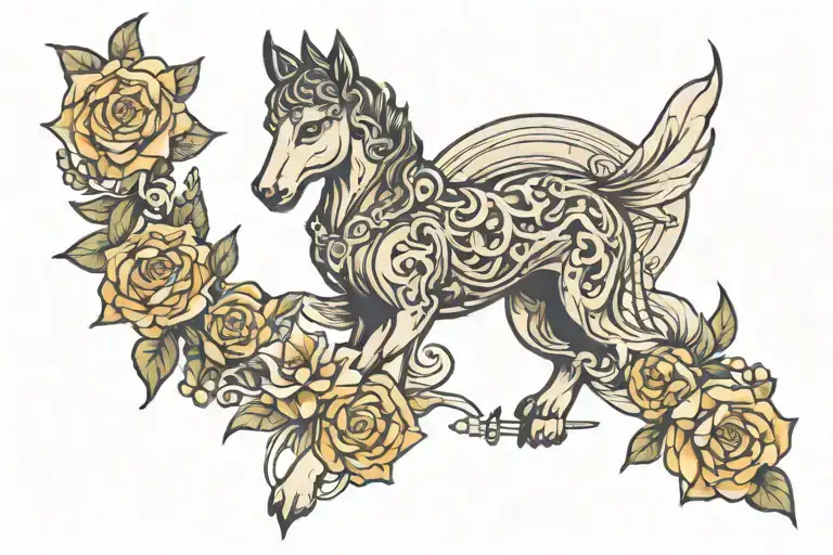 stoic virtues tattoo design idea