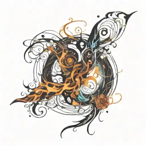 Healing energy tattoo design idea