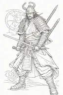 make a samurai warrior tattoo design idea