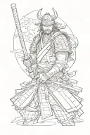 make a samurai warrior tattoo design idea