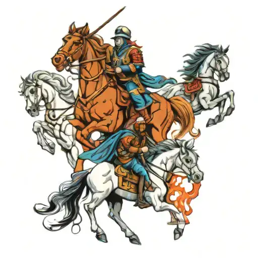 four horsemen of the apocalypse tattoo design idea