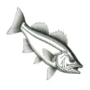 striped bass fish tattoo design idea