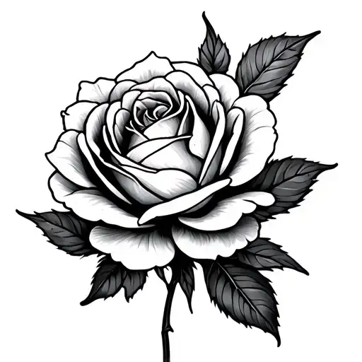 desert rose intertwined tattoo design idea