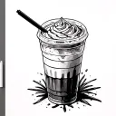 Iced Coffee tattoo design idea