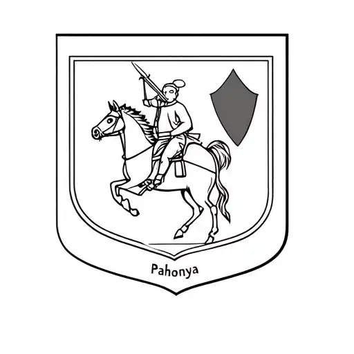 GDL coat of arms "Pahonya" (rider on the horse with a shield and sword), a sketch is similar to a baby's image, very simple but not bad tattoo design idea