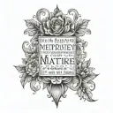 Bible verse Matthew 19:26 tattoo design idea