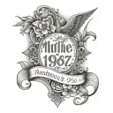 Bible verse Matthew 19:26 tattoo design idea