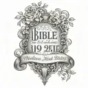 Bible verse Matthew 19:26 tattoo design idea
