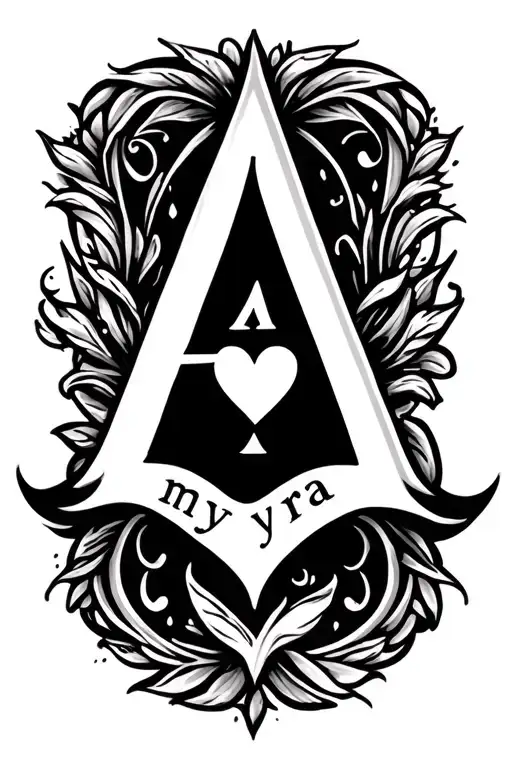 Give me a script font with the name Myra, with the A of "myra" ending off with a heart.Simple name tattoo, nothing crazy tattoo design idea
