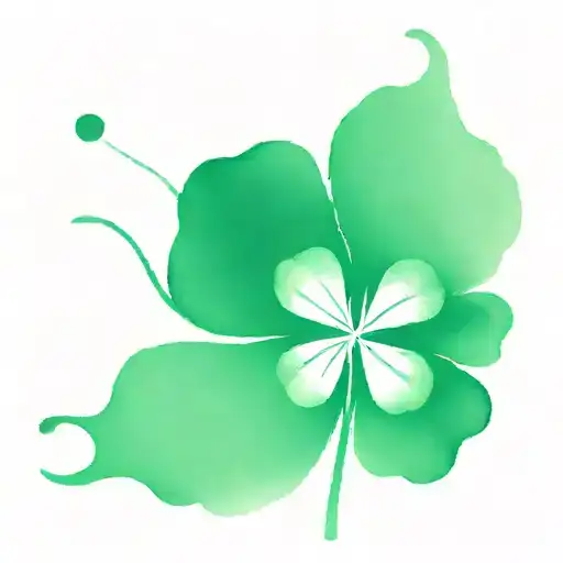 lucky penny four leaf clover 2005 joy of my life tattoo design idea