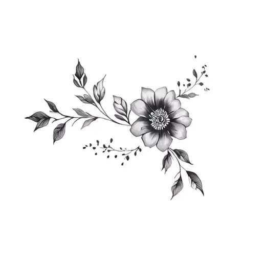 Coverup Floral tattoo design idea