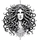 medusa tarot card tattoo design idea