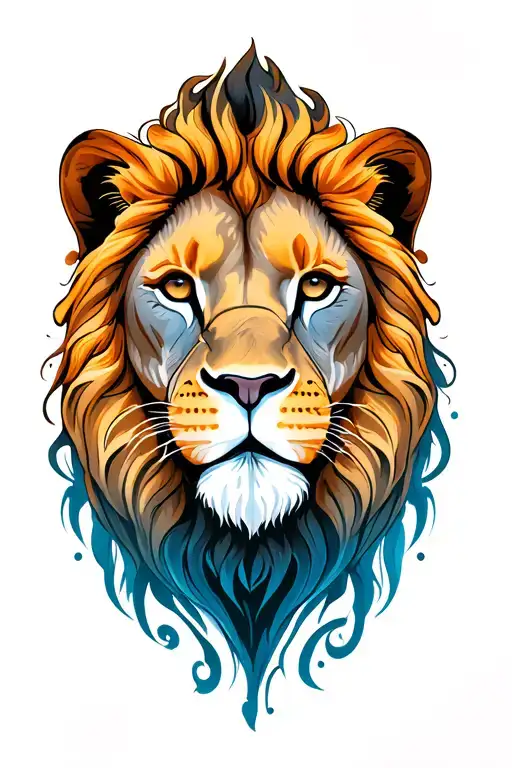 leo zodiac sign colors time tattoo design idea