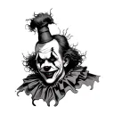 Scary Clown tattoo design idea