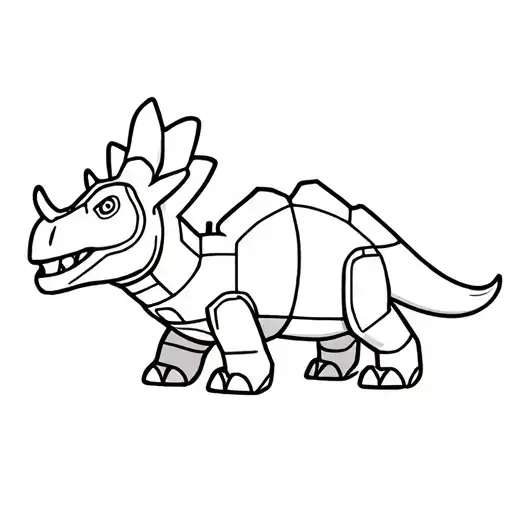 lego triceratops tattoo design idea