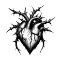 Heart Thorns tattoo design idea