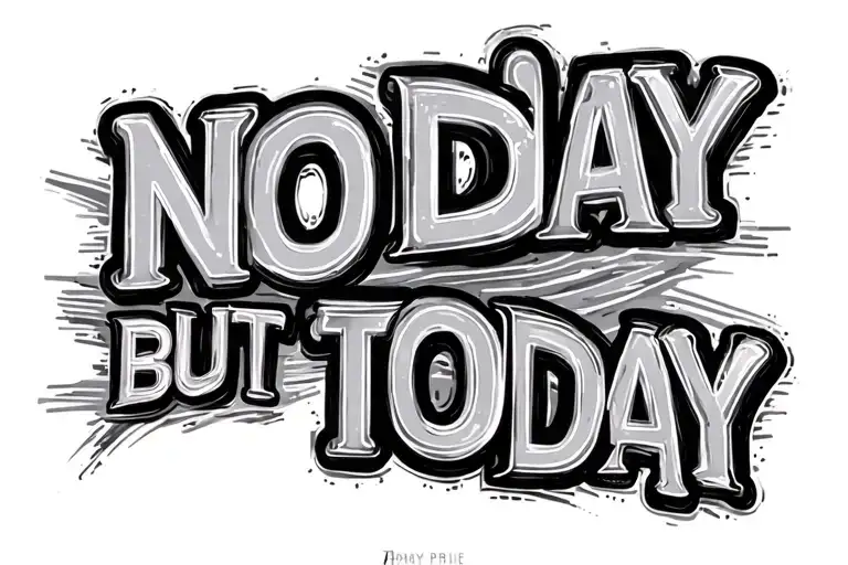 "No day but today " trans pride colors incorporated tattoo design idea