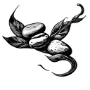 Pebble tattoo design idea